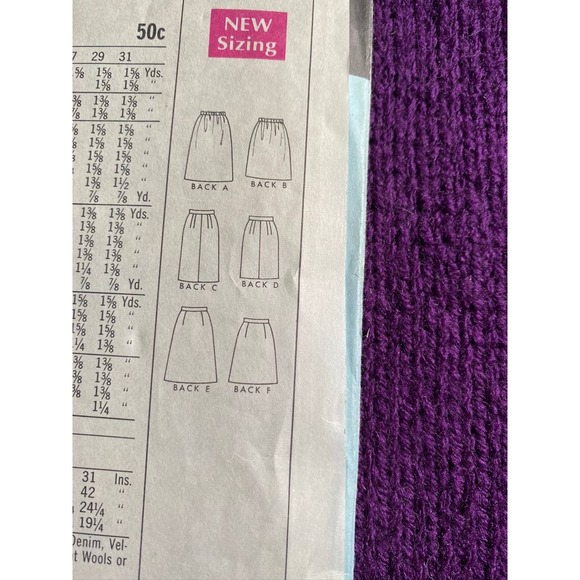 McCalls 9398 skirt A line sewing pattern 1960s size Small - Picture 5 of 6